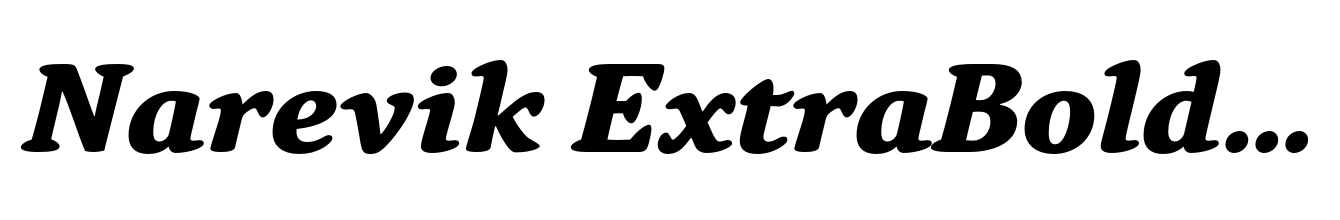 Narevik ExtraBold Italic